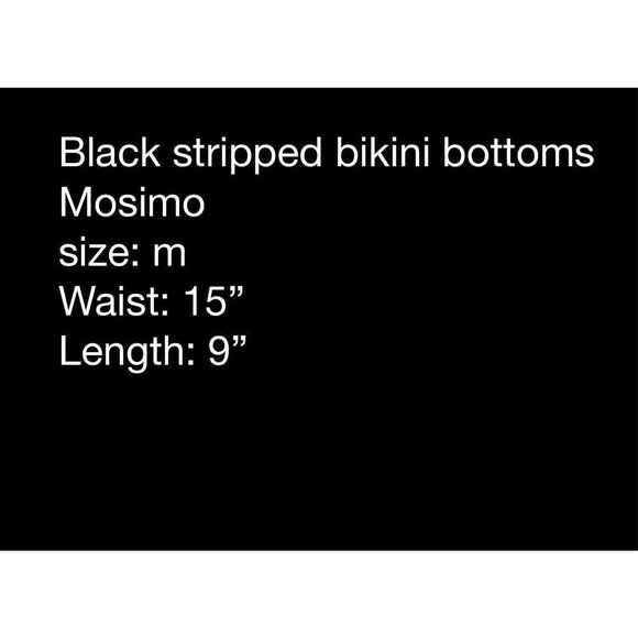 Mossimo black and white striped bikini bottoms - Picture 6 of 6